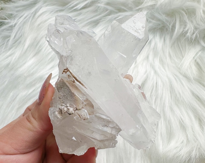 Exceptional clear quartz mineral specimen | premium crystal cluster | crystal healing home decoration | healing crystal | crystal decoration