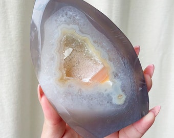 Druzy agate Freeform natural crystal ornament home decoration