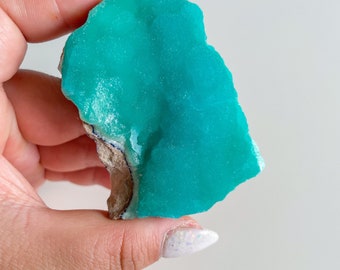 Blue aragonite with azurite and calcite rare crystal specimen