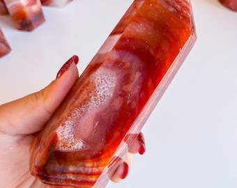 Carnelian crystal tower | Carnelian stone home decoration | carnelian stone healing crystal | birthstone gifts| wedding anniversary gift