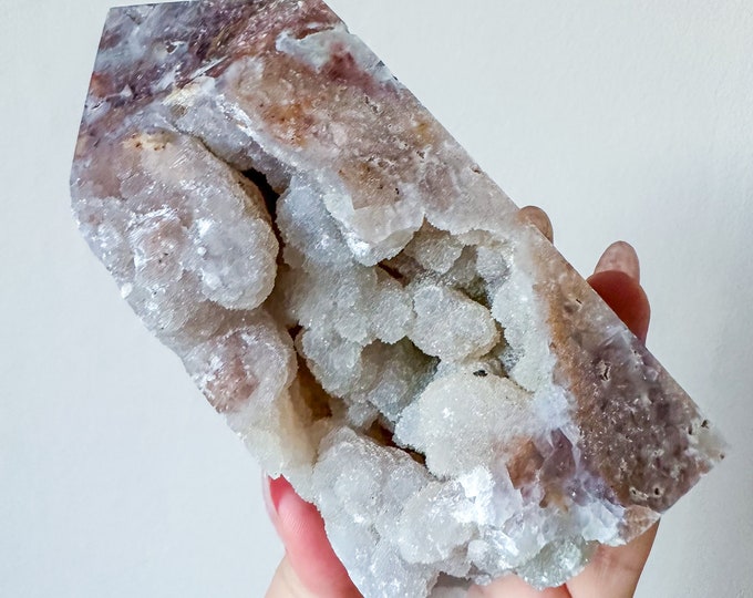 Matrix fluorite with quartz and calcite | rare fluorite crystal tower healing crystal