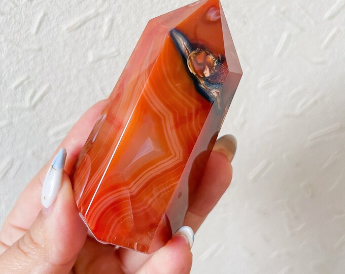 Carnelian crystal tower | Carnelian tower home decoration | carnelian stone  healing crystal | birthstone gifts| wedding anniversary gift