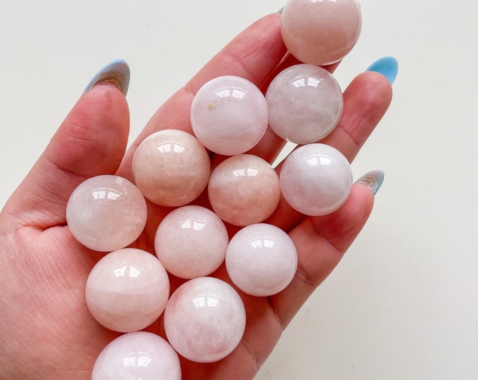 Morganite Crystal mini sphere | high quality morganite mini spheres