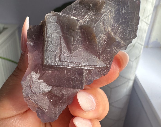 Rare Indigo fluorite premium fluorite specimen ( Pakistan, Baluchistan province, lorlai district ) crystal mineral specimen