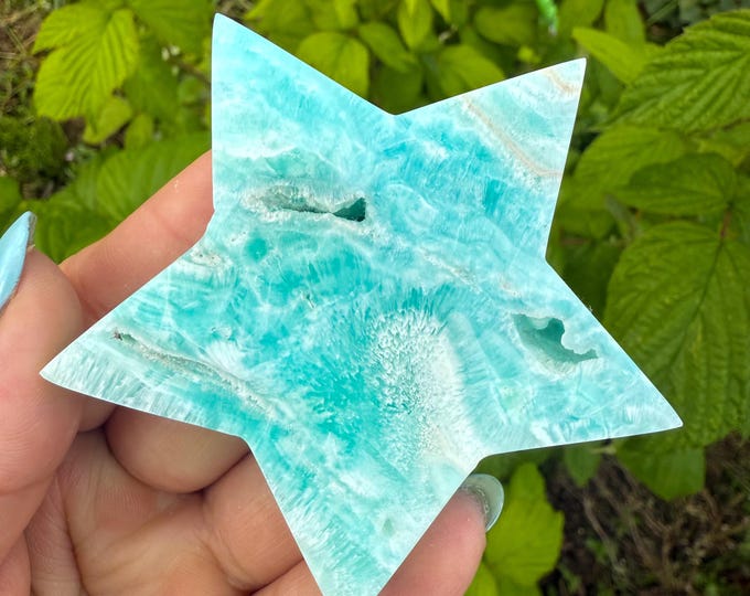 Blue aragonite Crystal Star - Home Decoration | Healing Crystal Decor