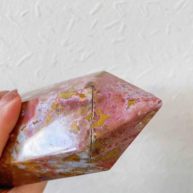 Ocean Jasper large crystal tower healing crystal home decor image 7