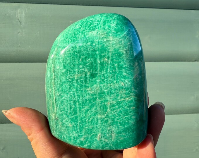 Shimmery Amazonite High quality crystal freeform healing crystal home decor