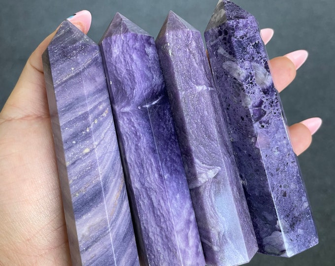 fluorite tower point healing crystal home decoration meditation reiki practice