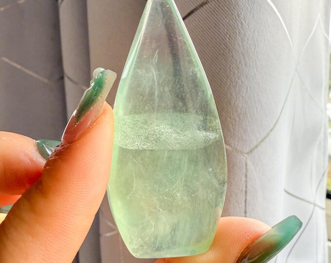 Green fluorite flame point healing crystal home decoration meditation | gift for her |gift for him |crystal gift