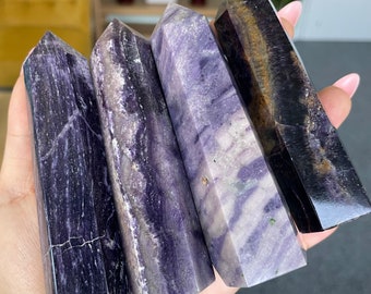 fluorite tower point healing crystal home decoration meditation reiki practice