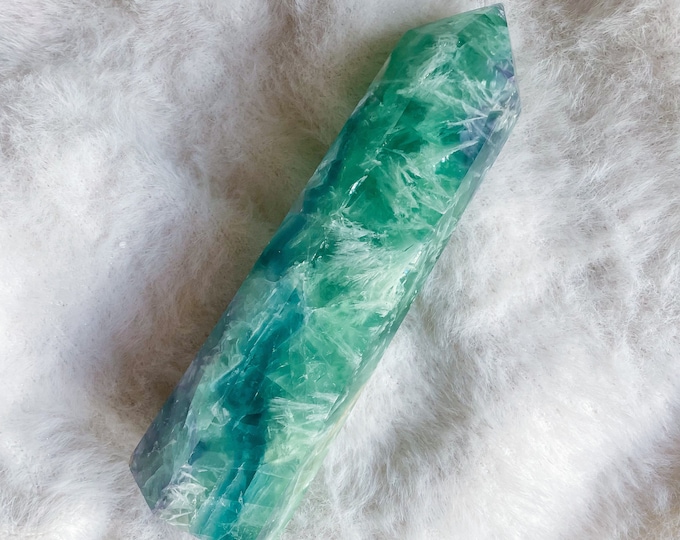 fluorite crystal tower healing crystal home decoration