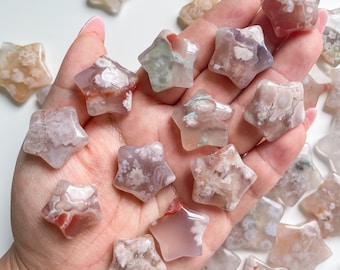 Flower agate Crystal star | premium gem quality flower agate mini crystal star