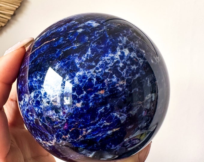 Large Blue Sodalite crystal sphere healing crystal home decor