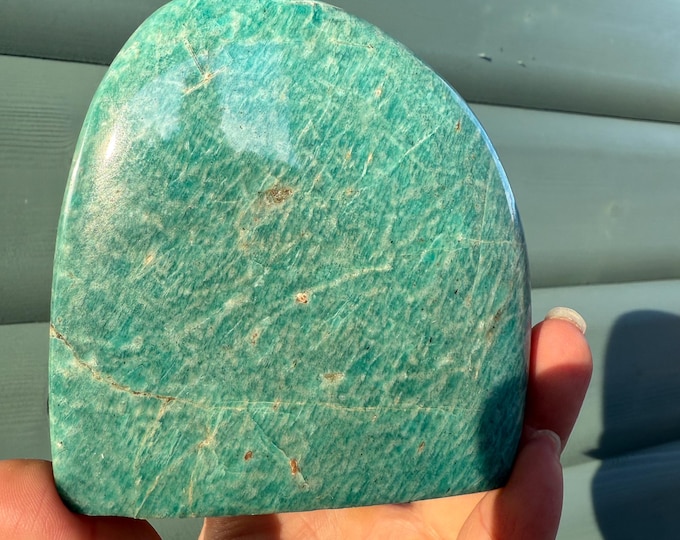 Shimmery Amazonite High quality crystal freeform healing crystal home decor