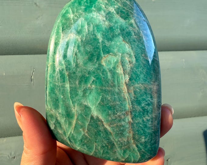 Shimmery Amazonite High quality crystal freeform healing crystal home decor