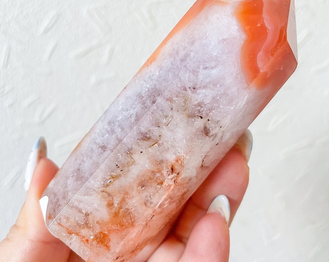 Carnelian crystal tower | Carnelian tower home decoration | carnelian stone  healing crystal | birthstone gifts| wedding anniversary gift