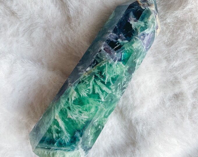 fluorite crystal tower healing crystal home decoration