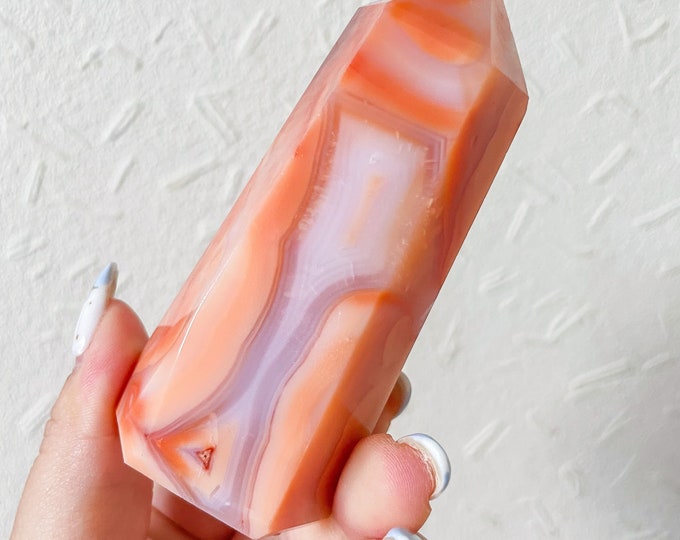 Carnelian crystal tower | Carnelian tower home decoration | carnelian stone  healing crystal | birthstone gifts| wedding anniversary gift