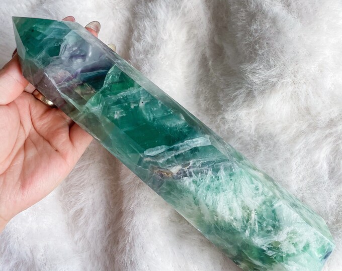 fluorite crystal tower healing crystal home decoration