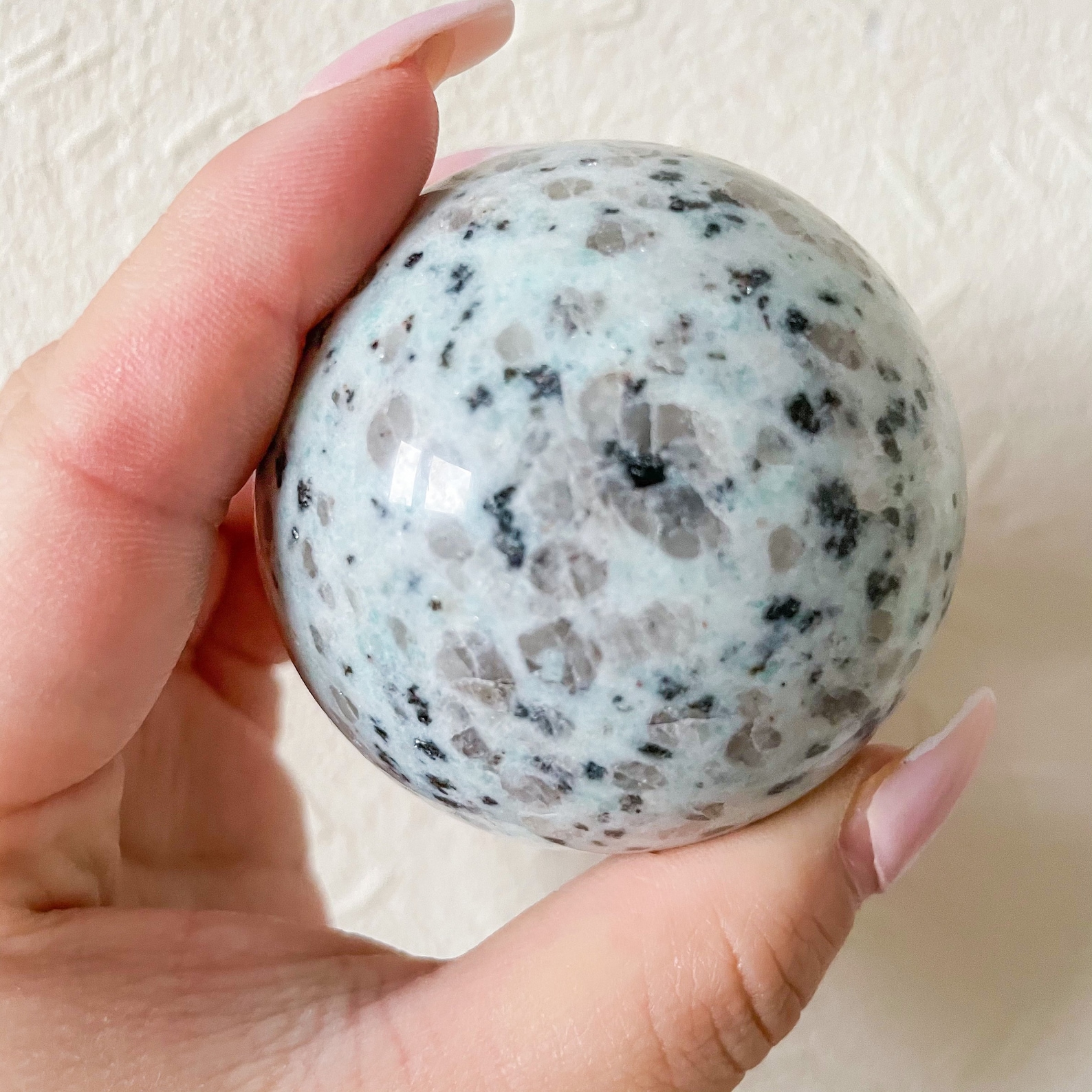 Kiwi Jasper sphere healing crystal healing journey home Etsy