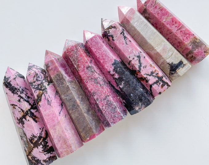 Rhodonite tower point healing crystal home decoration