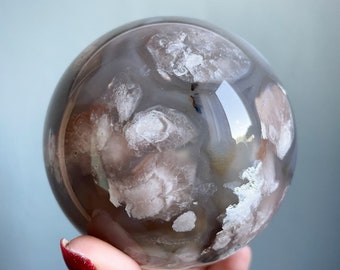 Flower agate crystal |cherry blossom agate home decoration | flower agate specimen | healing crystal | birthday gifts| anniversary gift