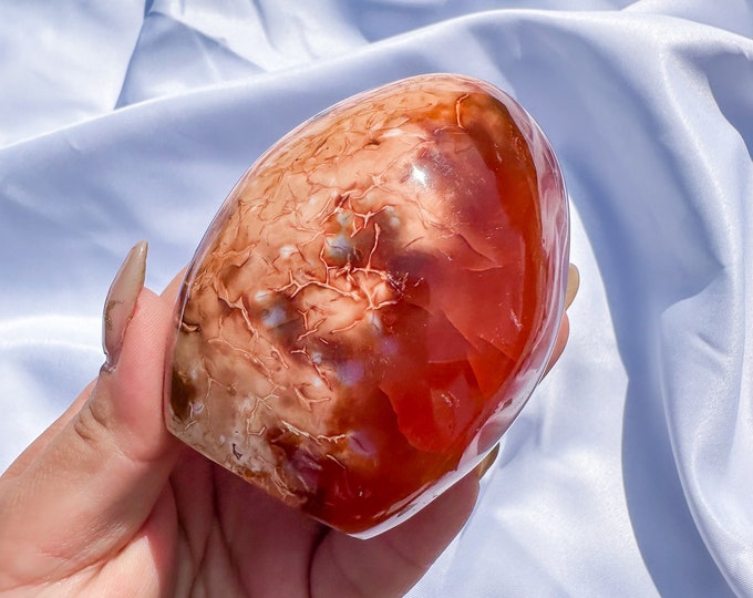 Carnelian crystal freeform | Carnelian stone home decoration | carnelian stone healing crystal | birthstone gifts| wedding anniversary gift