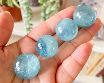 aquamarine Crystal mini sphere | high quality aquamarine mini spheres
