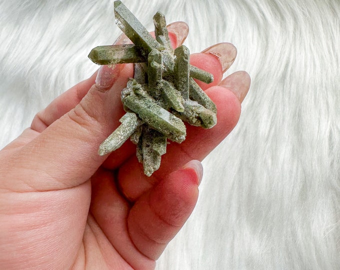 mini chlorite quartz mineral specimen | premium crystal cluster | crystal healing home decoration | healing crystal | crystal decoration