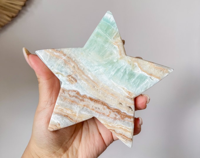 Caribbean Blue Calcite Crystal Star - Home Decoration | Healing Crystal Decor