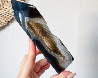 Druzy agate tower natural crystal ornament home decoration