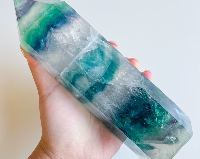 fluorite crystal tower healing crystal home decoration
