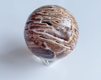 Chocolate calcite sphere | healing crystal home decoration |rare crystal specimen | birthstone gifts| wedding anniversary gift