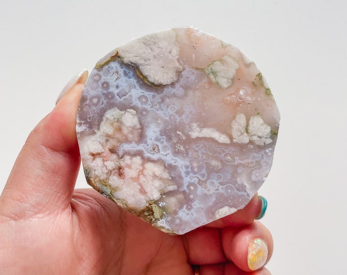 Rare flower agate crystal |cherry blossom agate home decoration | flower agate specimen | healing crystal | birthday gift|anniversary gift