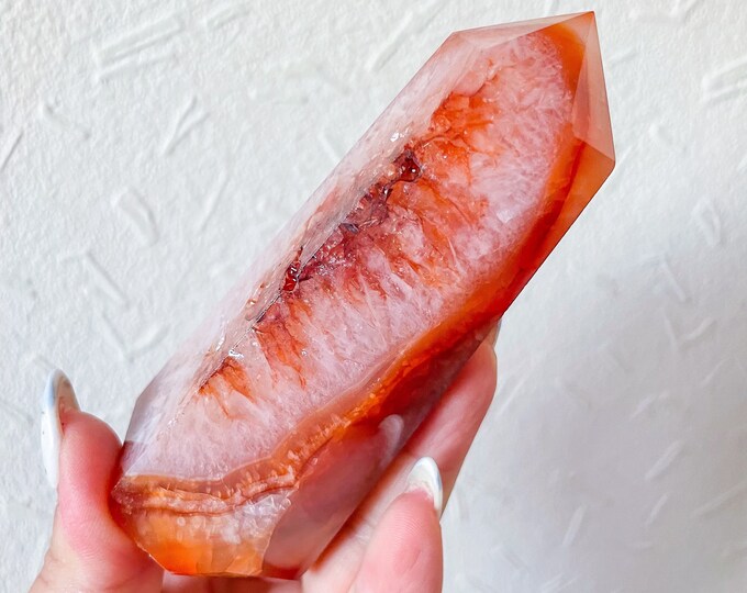 Carnelian crystal tower | Carnelian tower home decoration | carnelian stone  healing crystal | birthstone gifts| wedding anniversary gift