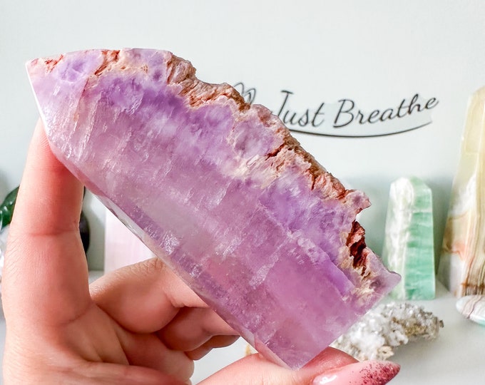 Pink-Purple Fluorite Tower - High Quality Crystal Home Decor - Healing Properties and Eye-Catching Design