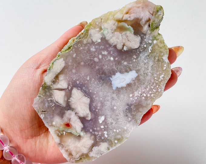 Rare flower agate crystal |cherry blossom agate home decoration | flower agate specimen | healing crystal | birthday gift|anniversary gift