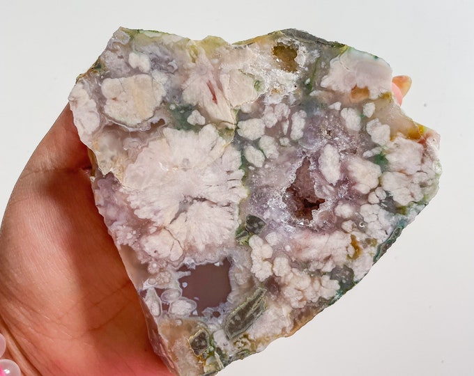 Rare flower agate crystal |cherry blossom agate home decoration | flower agate specimen | healing crystal | birthday gift|anniversary gift