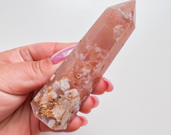 flower agate (PP) Crystal tower | flower agate crystal tower healing crystal home decor |crystal gift |unique home decor|