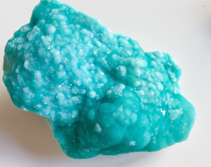 Blue aragonite with azurite and calcite rare crystal specimen