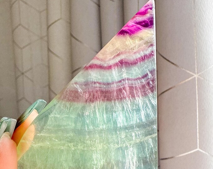 Green fluorite flame point healing crystal home decoration meditation | gift for her |gift for him |crystal gift