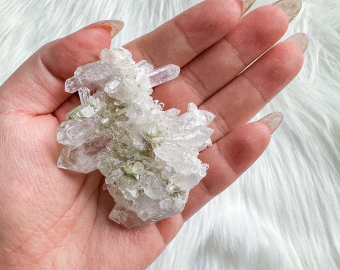 Mini chlorite quartz mineral specimen | premium crystal cluster | crystal healing home decoration | healing crystal | crystal decoration