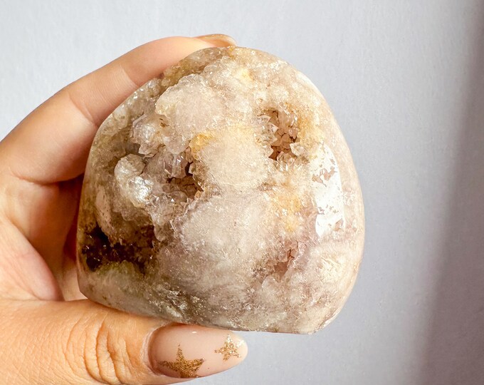 Druzy amethyst flower agate free form natural crystal ornament home decoration