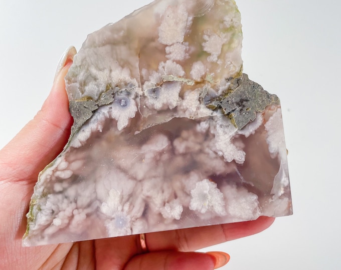 Rare flower agate crystal |cherry blossom agate home decoration | flower agate specimen | healing crystal | birthday gift|anniversary gift