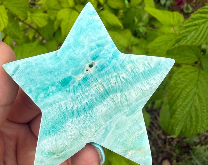 Blue aragonite Crystal Star - Home Decoration | Healing Crystal Decor