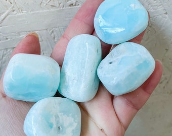 Caribbean calcite polished crystal Tumblestone Healing Crystals