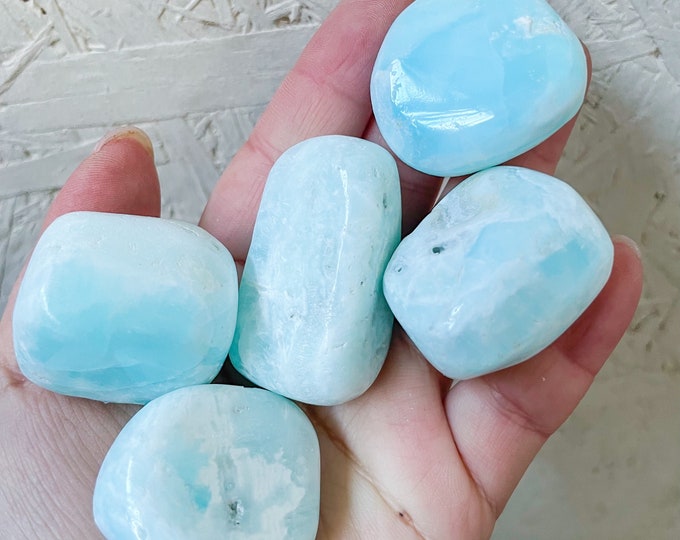 Caribbean calcite polished crystal Tumblestone Healing Crystals