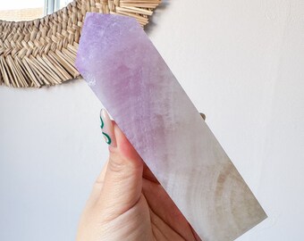 Fluorite crystal tower | Fuchsia fluorite |silk fluorite | pink fluorite | purple fluorite  crystal tower healing crystal home decoration