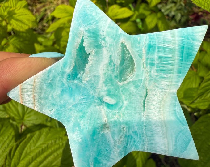 Blue aragonite Crystal Star - Home Decoration | Healing Crystal Decor