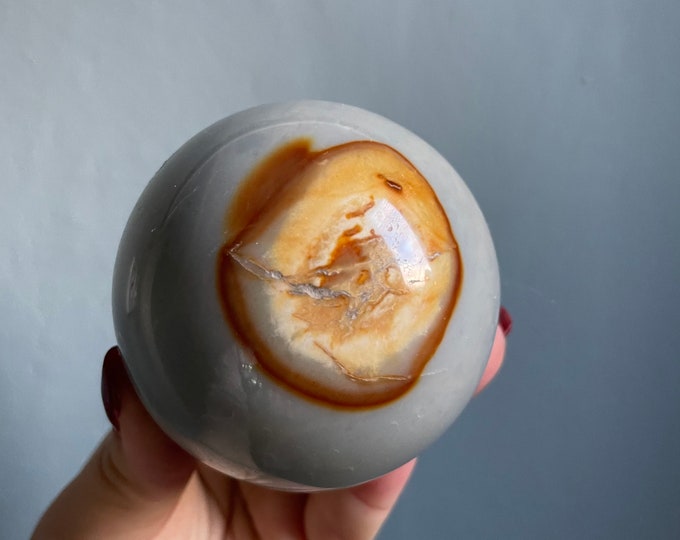 Polychrome jasper crystal sphere | healing crystal home decoration |rare crystal specimen | birthstone gifts| wedding anniversary gift